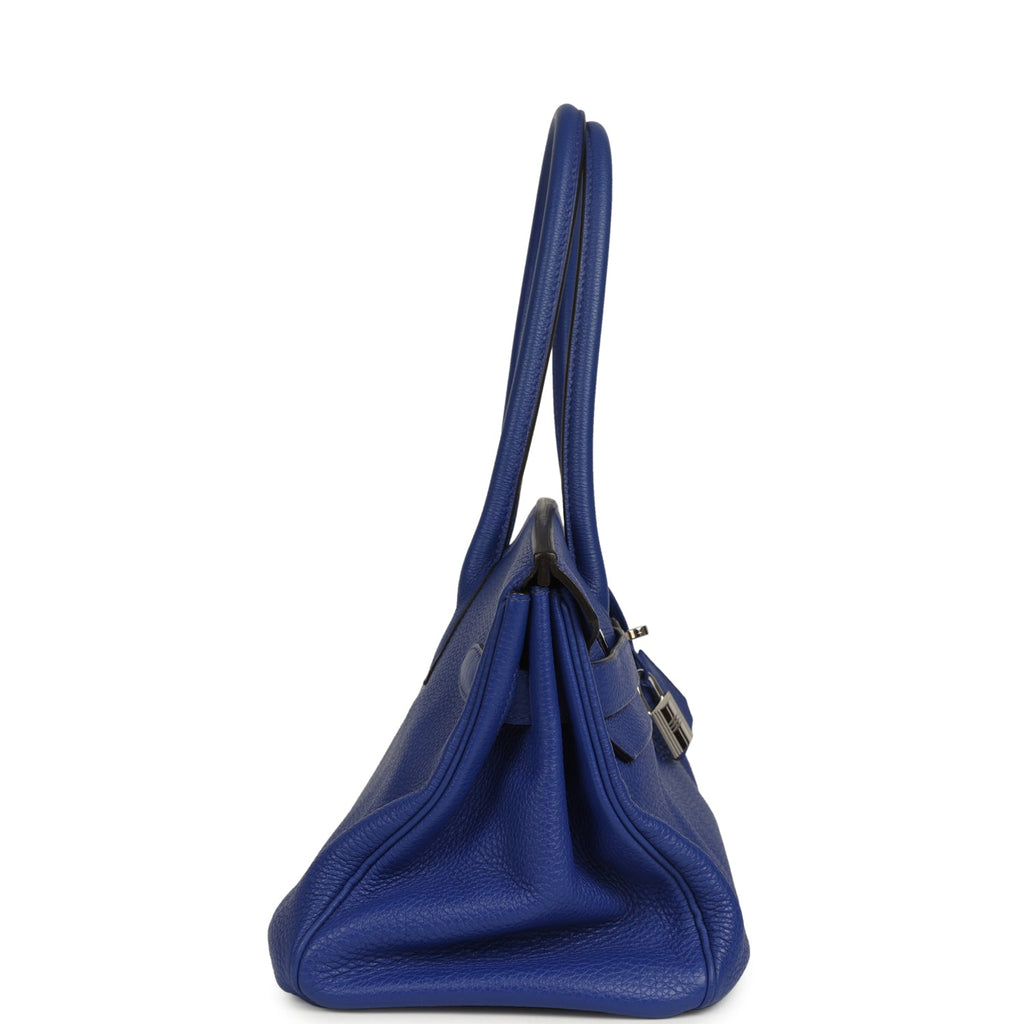 Vintage Hermes Shoulder Birkin 42 JPG Bleu Electric Togo Palladium Hardware