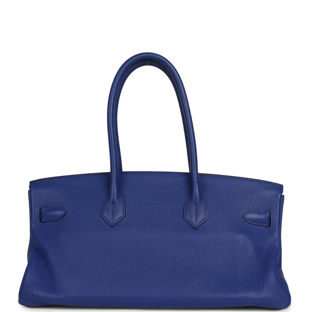 Vintage Hermes Shoulder Birkin 42 JPG Bleu Electric Togo Palladium Hardware
