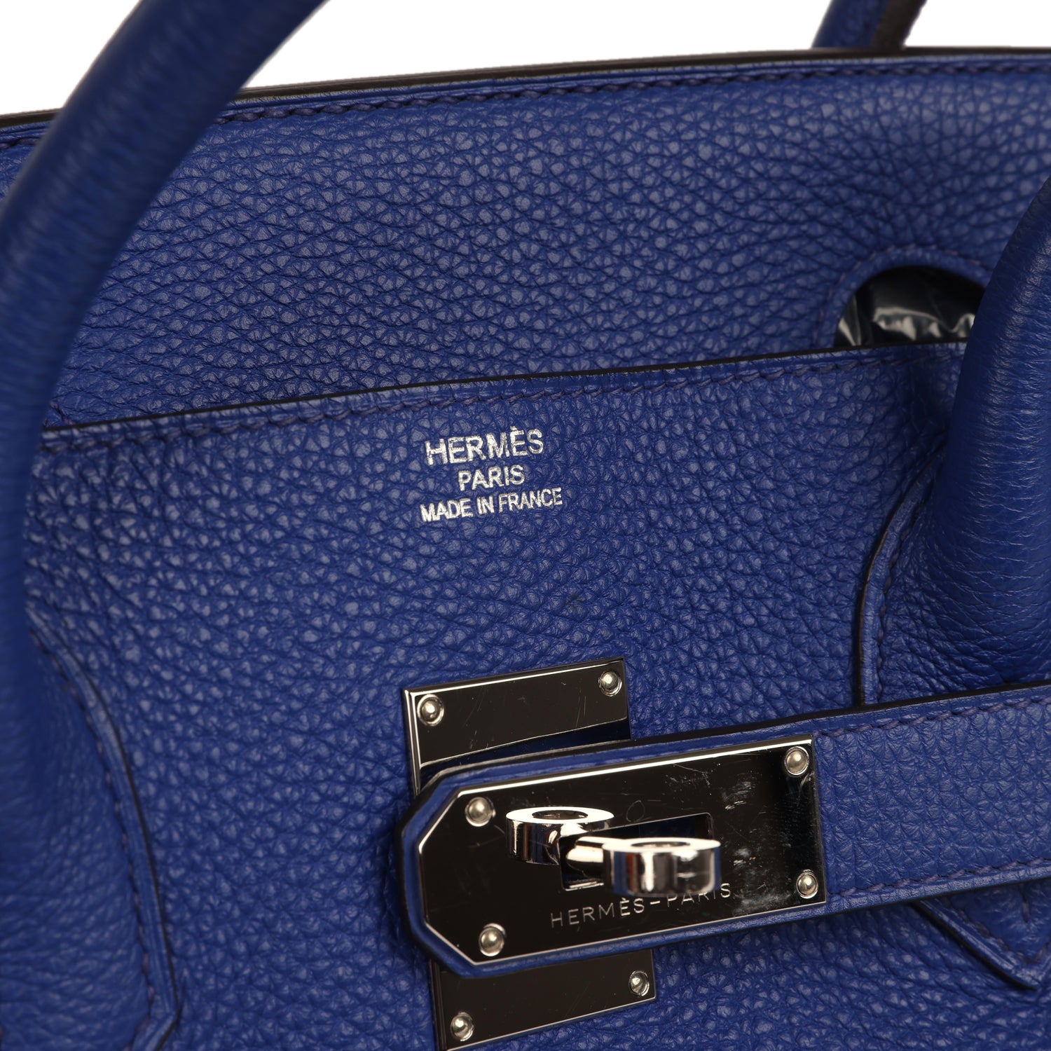 Vintage Hermes Shoulder Birkin 42 JPG Bleu Electric Togo Palladium Hardware