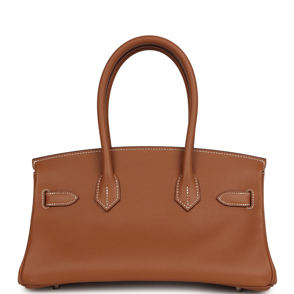Hermes Shoulder Birkin Light 29 Gold Evercolor Palladium Hardware