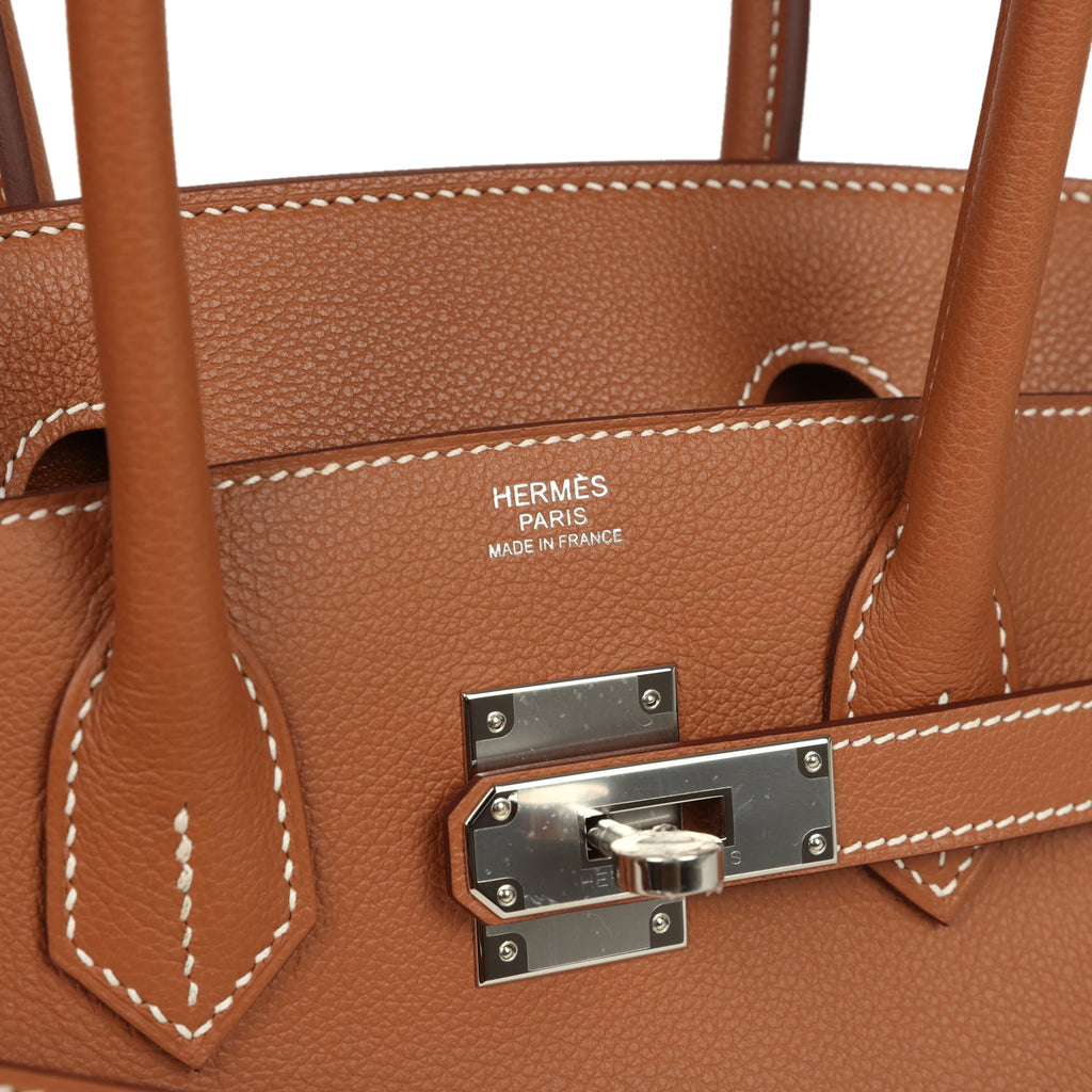 Hermes Shoulder Birkin Light 29 Gold Evercolor Palladium Hardware