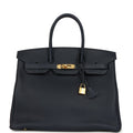 New Hermes Birkin 35 Bleu Nuit Togo Gold Hardware