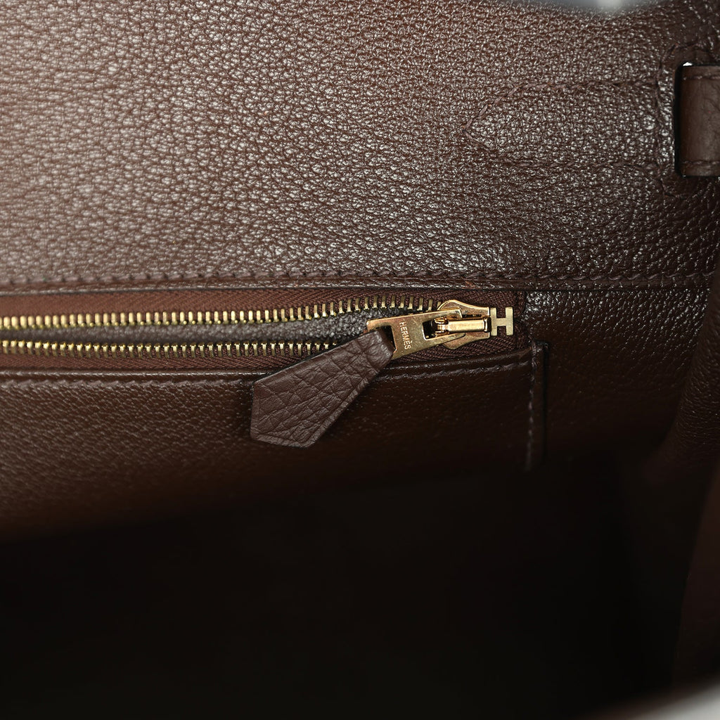 Hermes Birkin 35 Cacao Clemence Gold Hardware