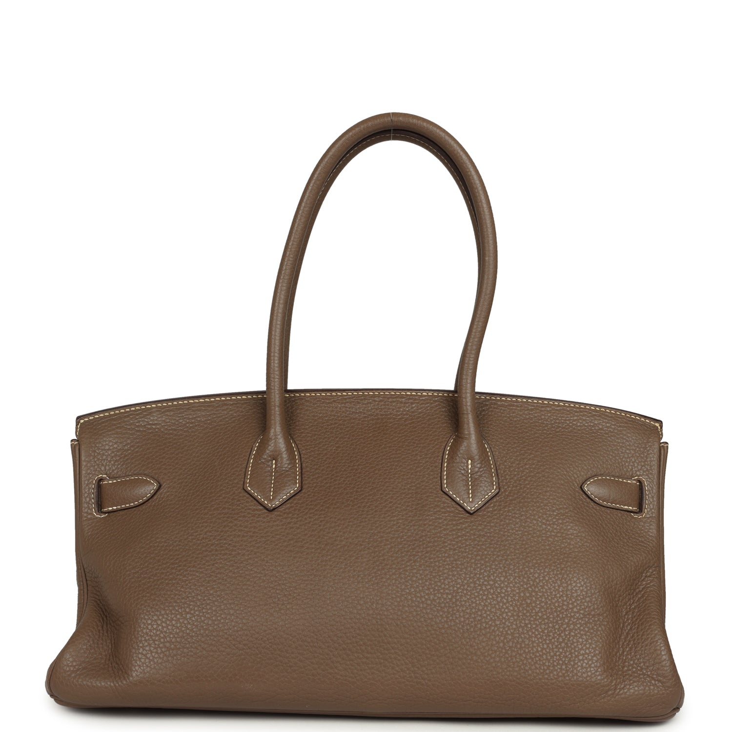 New Hermes Shoulder Birkin 42 JPG Etoupe Clemence Palladium Hardware