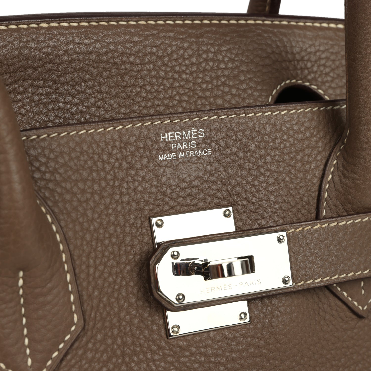 Vintage Hermes Shoulder Birkin 42 JPG Etoupe Clemence Palladium Hardware