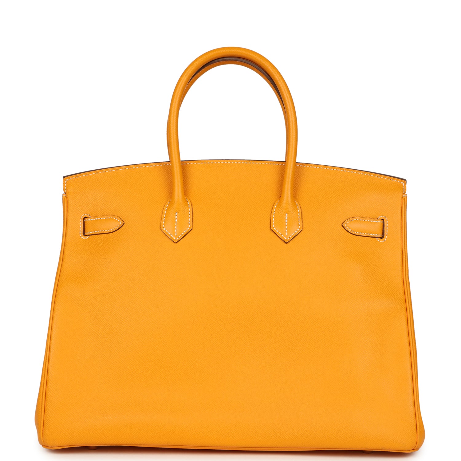 Pre-owned Hermes Birkin 35 Jaune D'or Candy Epsom Palladium Hardware