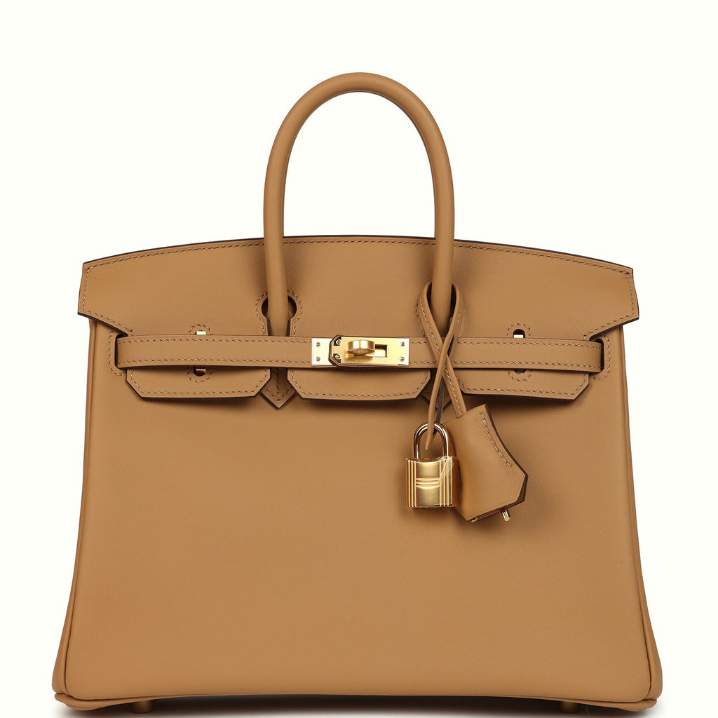 Hermes Birkin 25 Biscuit Swift Gold Hardware