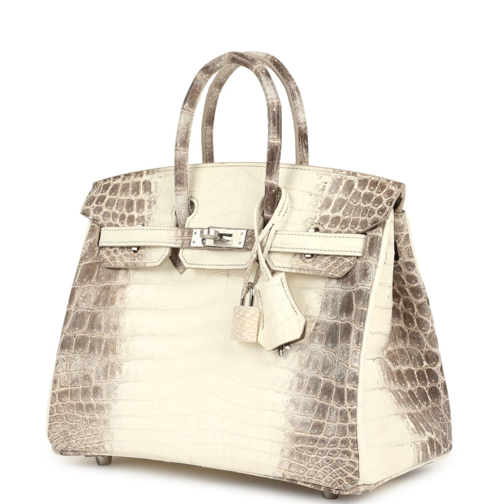 Hermes Birkin 25 Himalaya Niloticus Crocodile Palladium Hardware