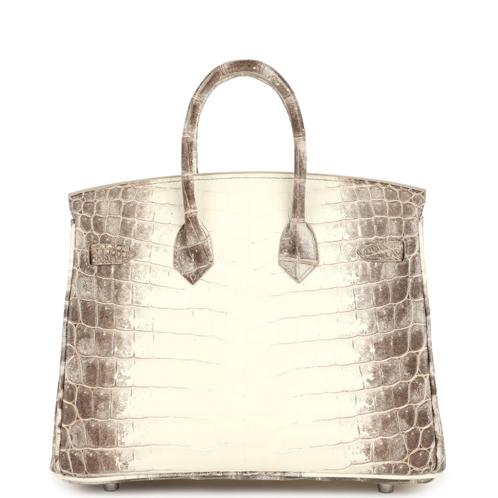 Hermes Birkin 25 Himalaya Niloticus Crocodile Palladium Hardware