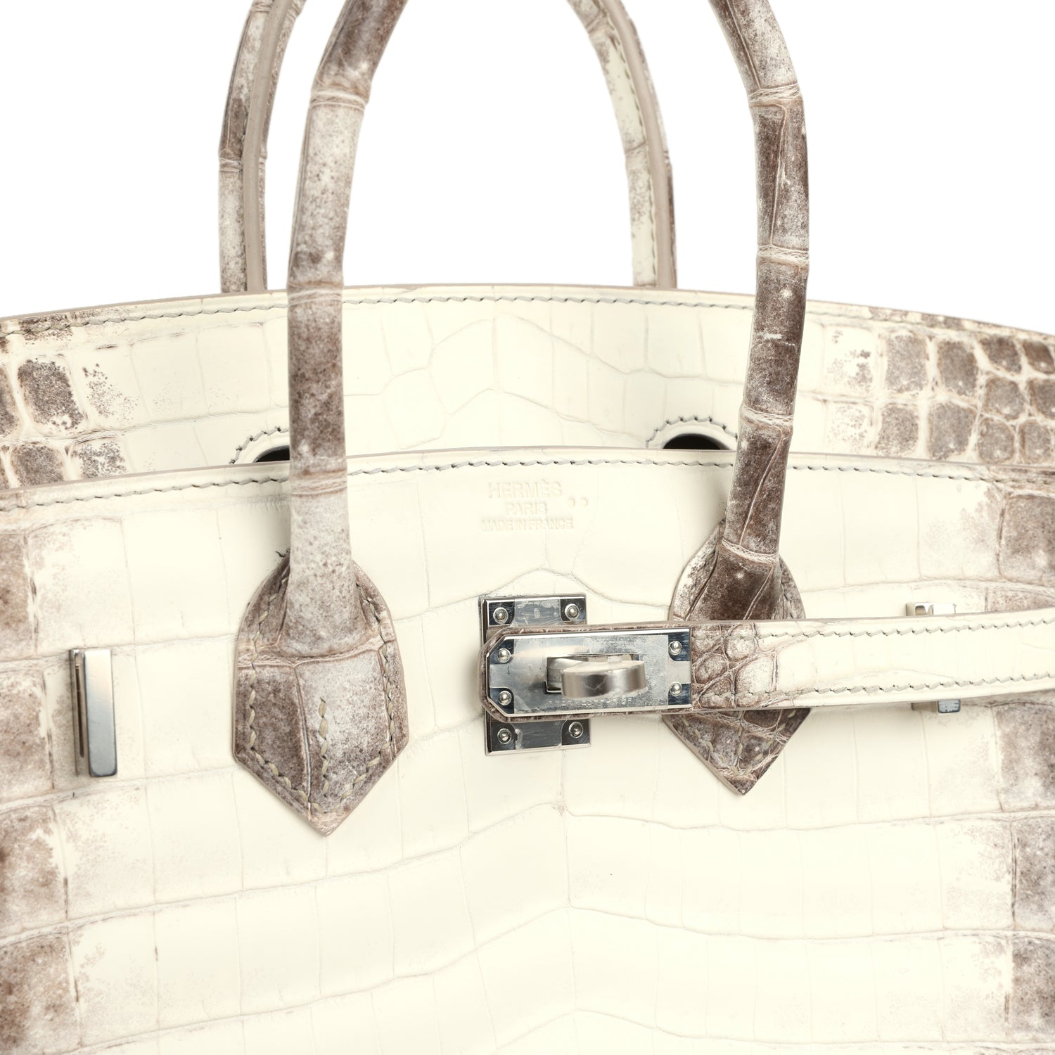 Hermes Birkin 25 Himalaya Niloticus Crocodile Palladium Hardware