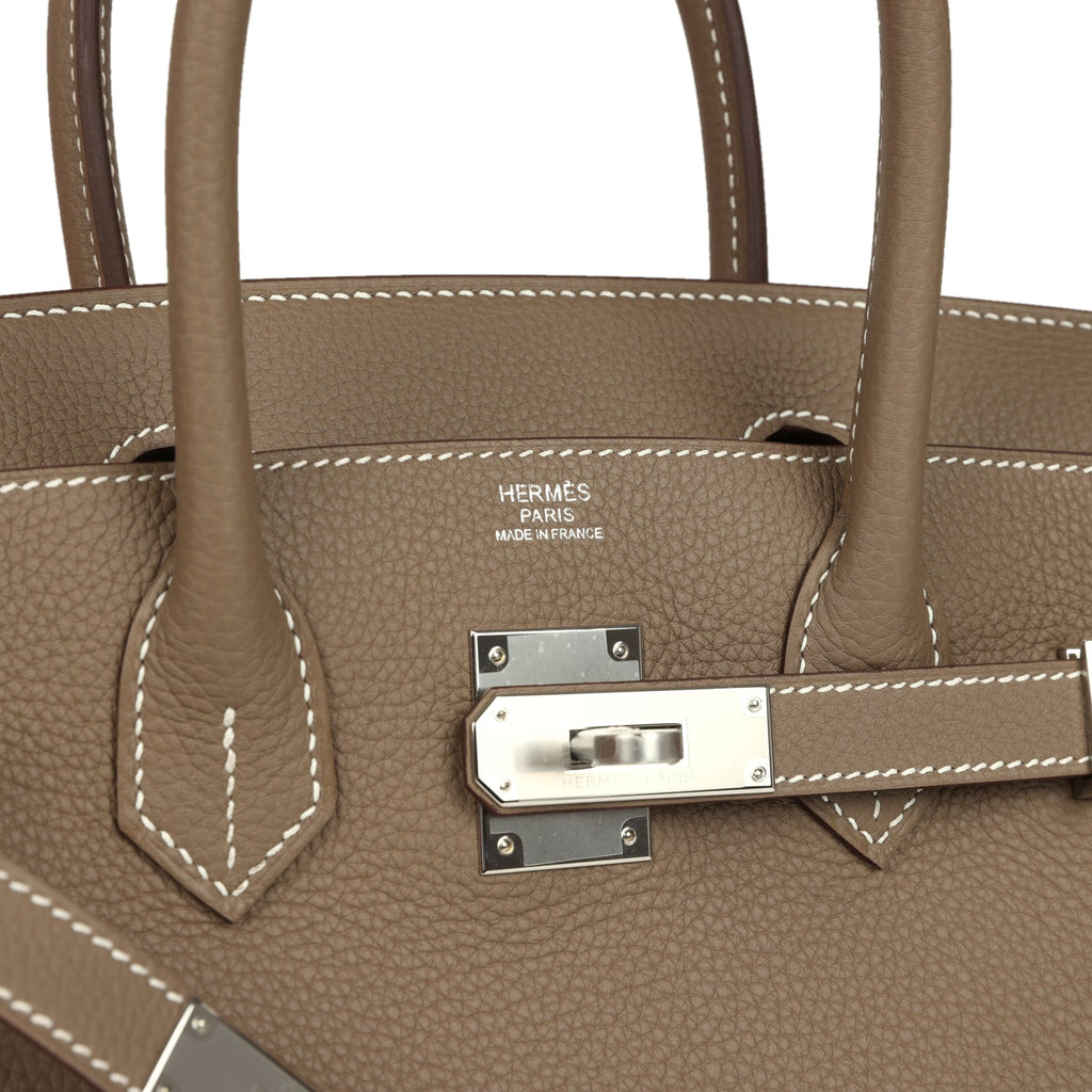 Hermes Birkin 30 Etoupe Togo Palladium Hardware