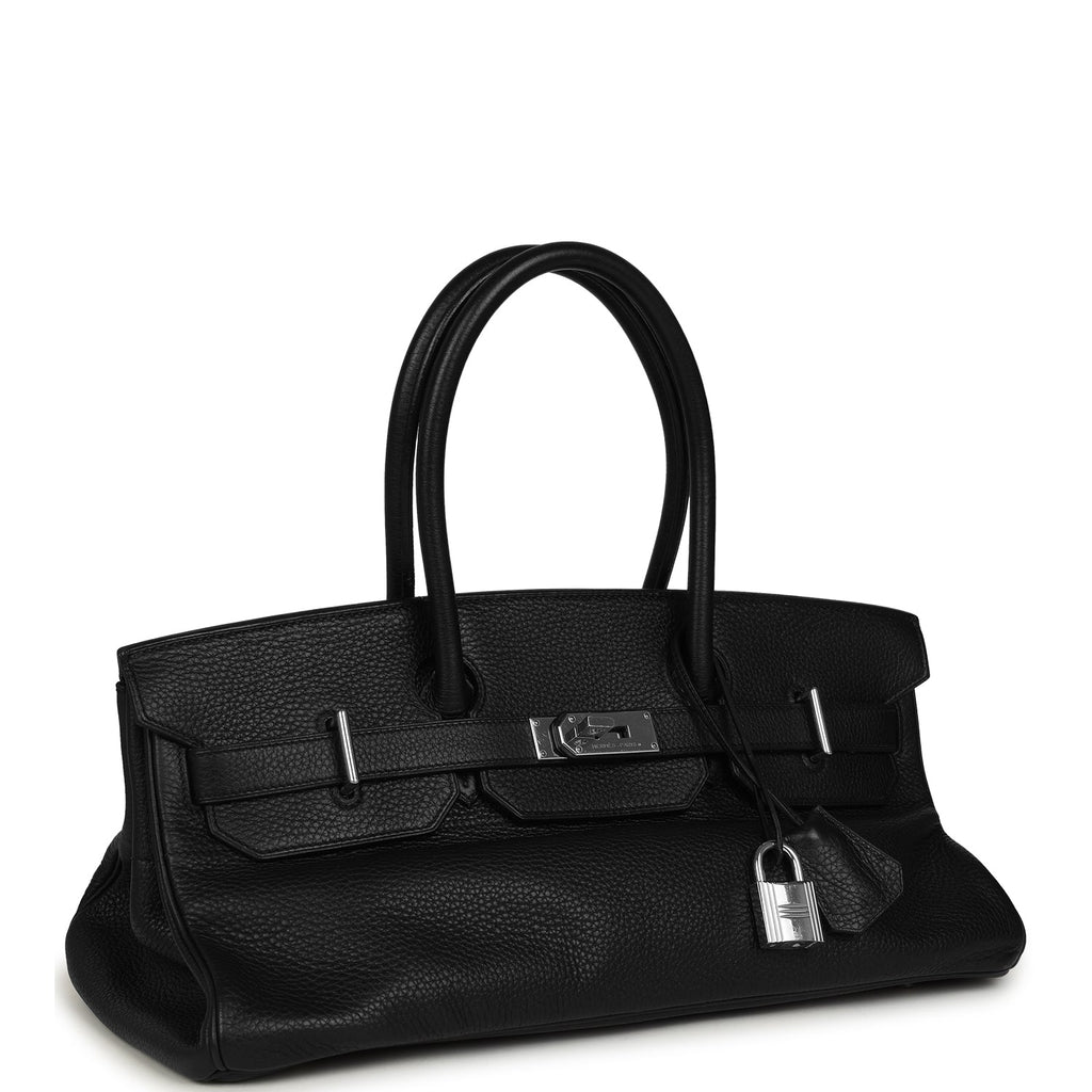 Vintage Hermes Shoulder Birkin 42 JPG Black Clemence Gold Hardware