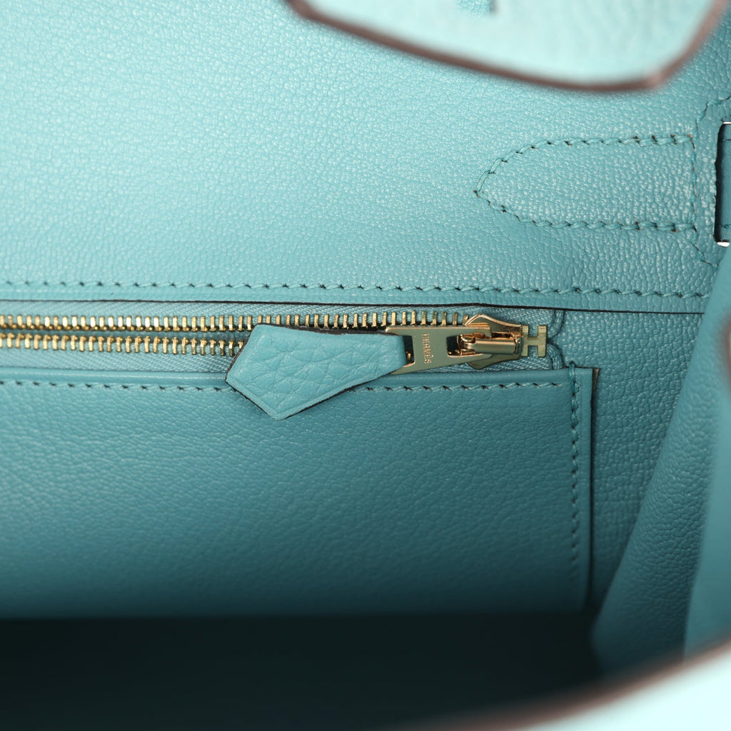Pre-owned Hermes Birkin 30 Bleu Saint-Cyr Clemence Gold Hardware
