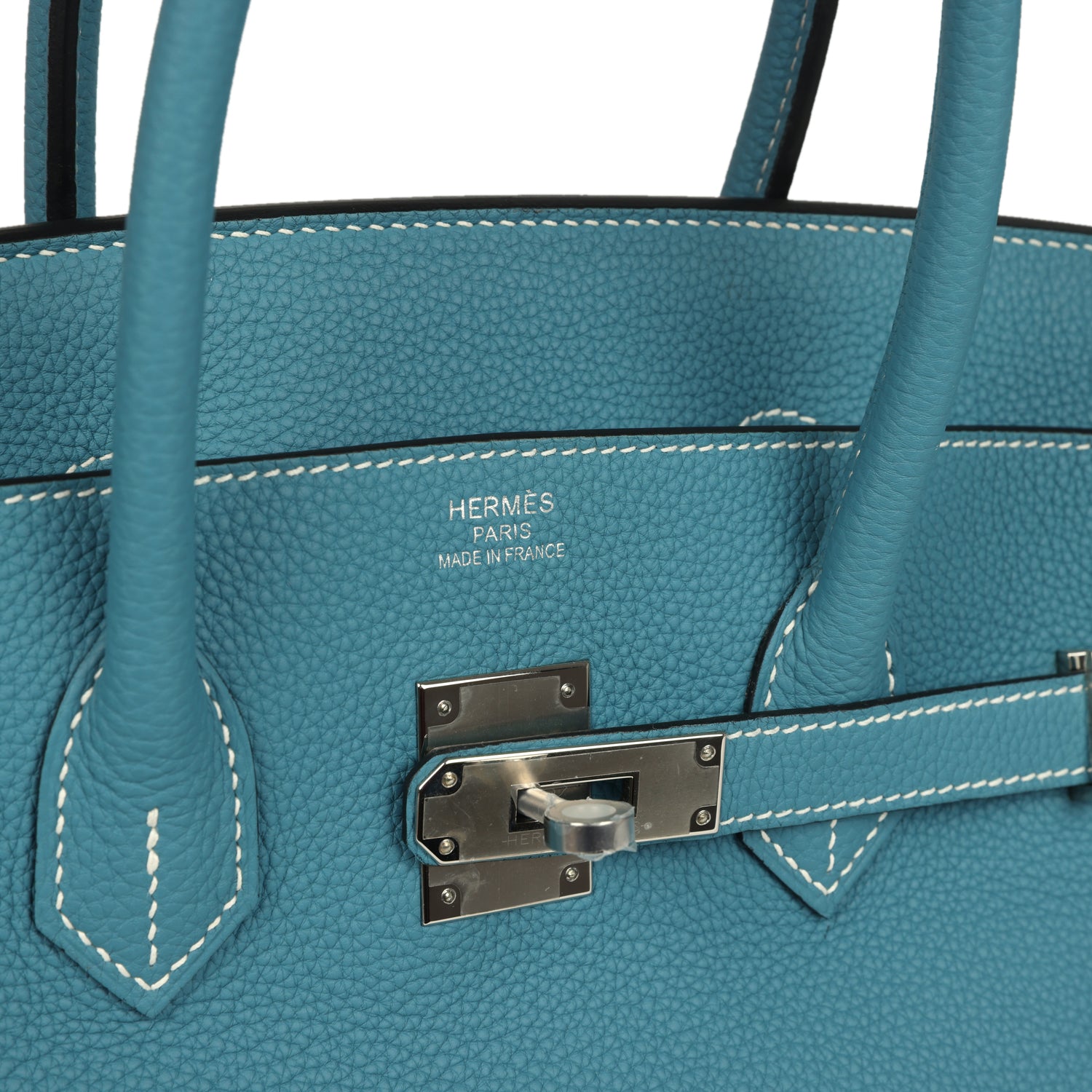 Hermes Birkin 35 Blue Jean Togo Palladium Hardware