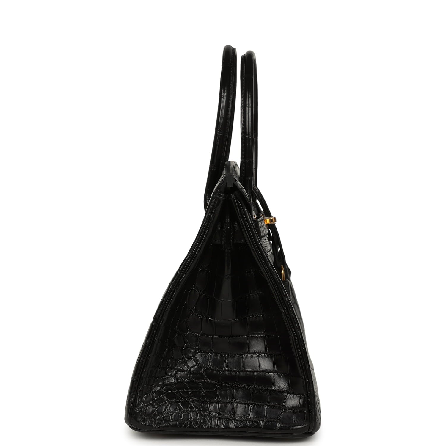 Hermes Birkin 30 Black Matte Niloticus Crocodile Gold Hardware