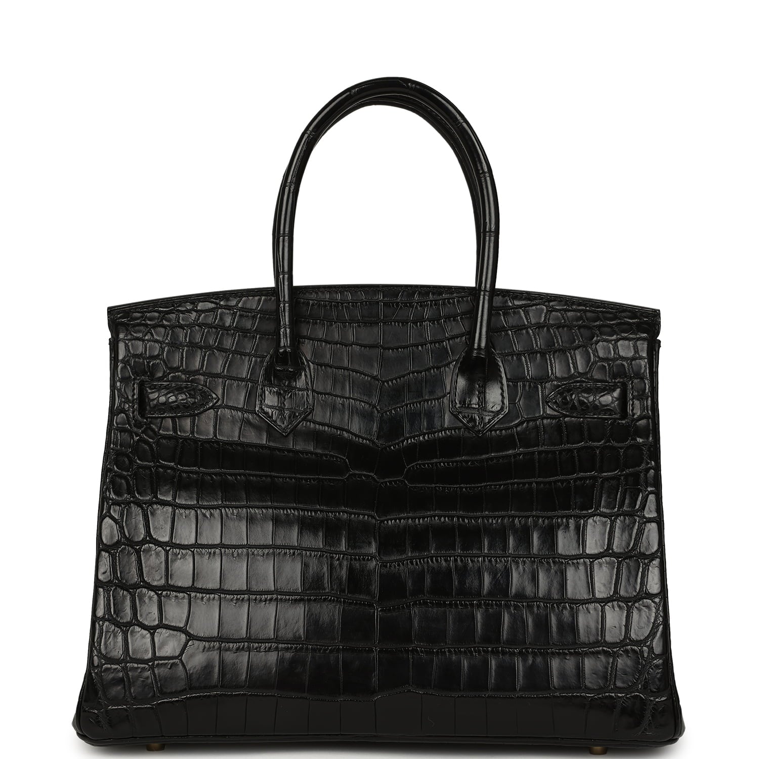 Hermes Birkin 30 Black Matte Niloticus Crocodile Gold Hardware