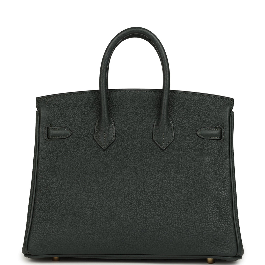 Hermes Birkin 25 Vert Fonce Togo Gold Hardware