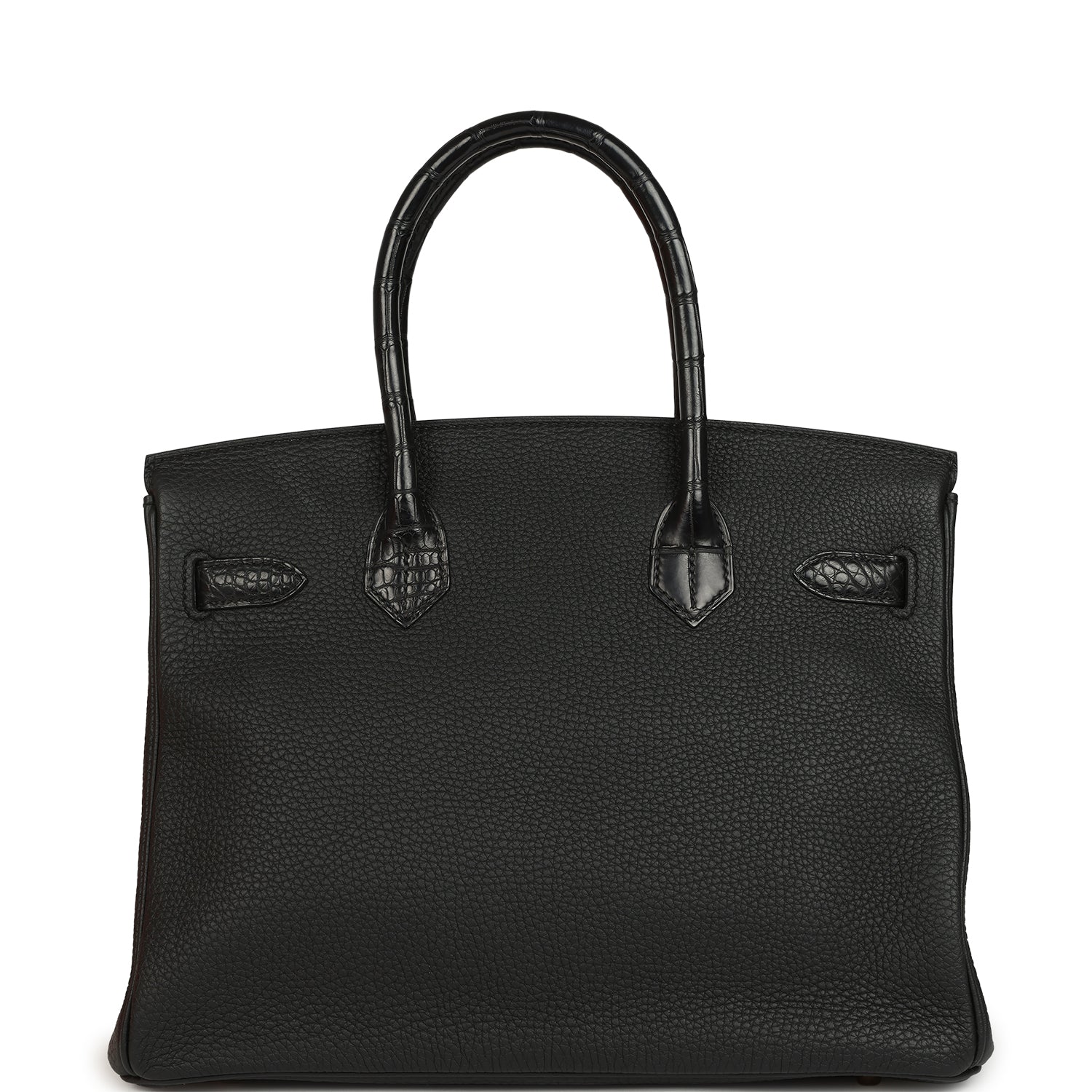 Hermes Birkin 30 Black Togo and Matte Alligator Touch Gold Hardware