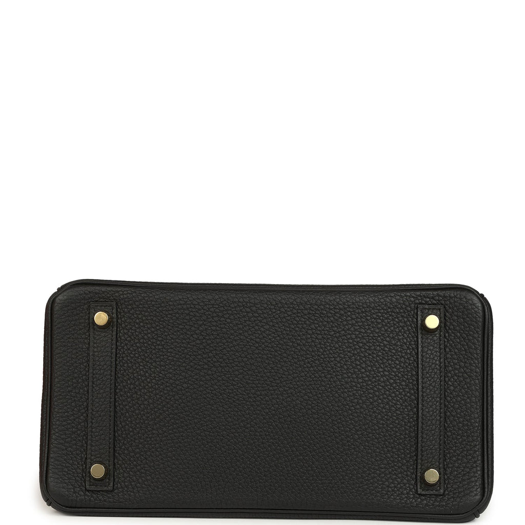 Hermes Birkin 30 Black Togo and Matte Alligator Touch Gold Hardware