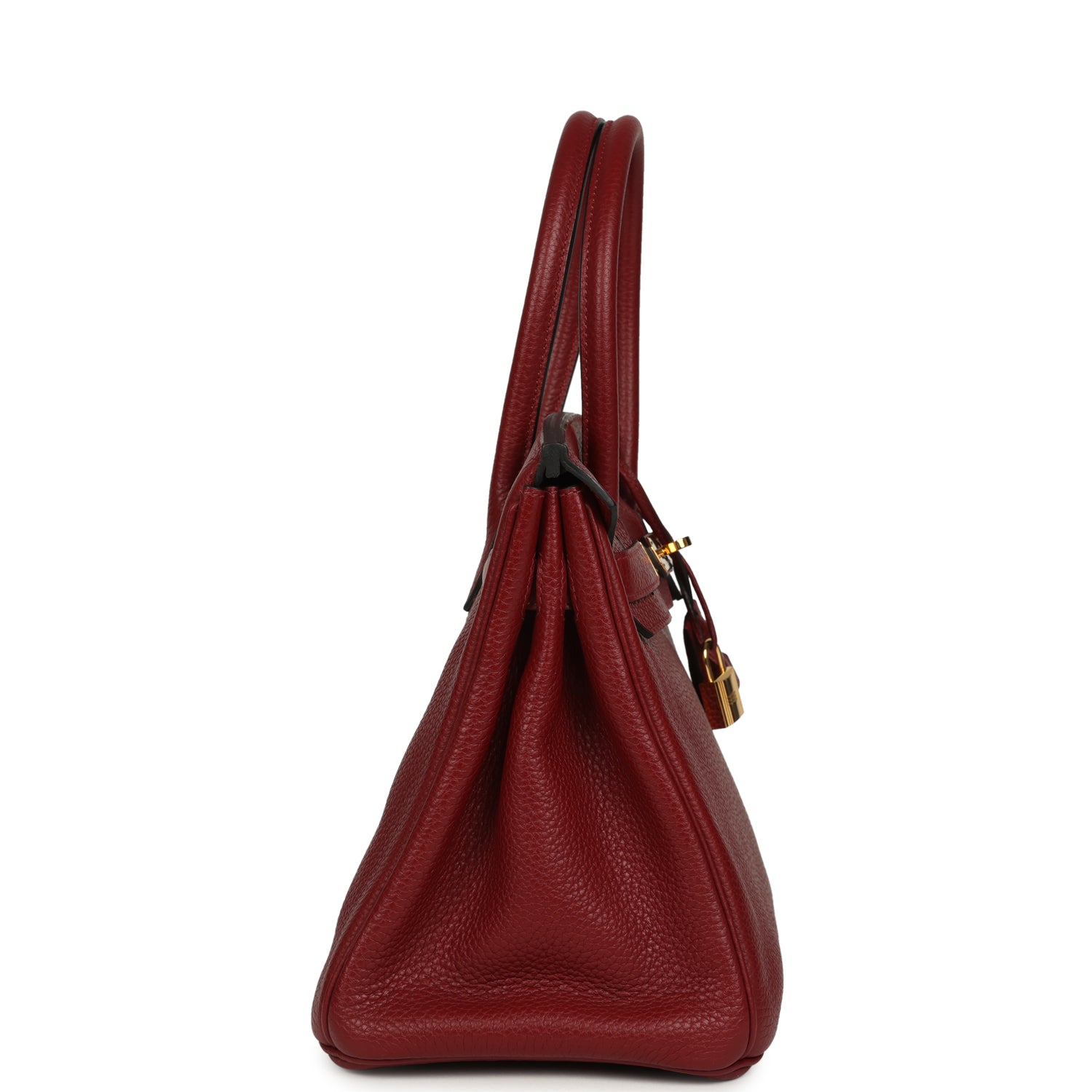Pre-owned Hermes Birkin 30 Rouge H Togo Gold Hardware