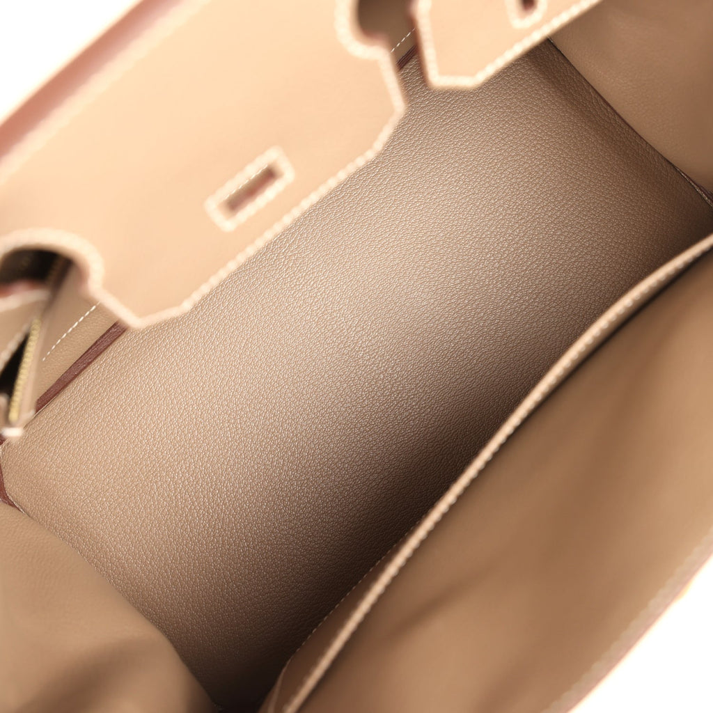 Hermes Birkin 30 Etoupe Togo Brushed Gold Hardware