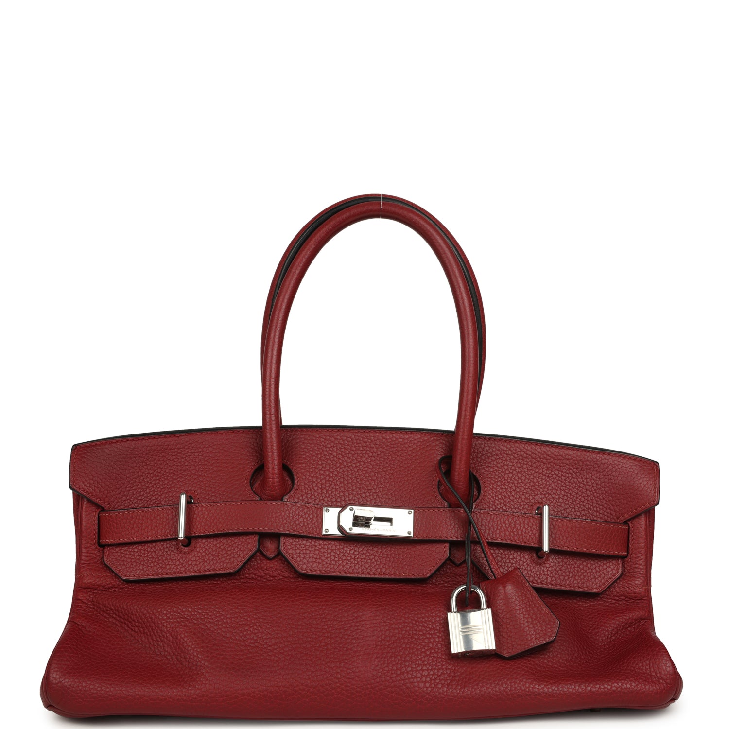 Vintage Hermes Shoulder Birkin 42 JPG Rouge H Clemence Palladium Hardware