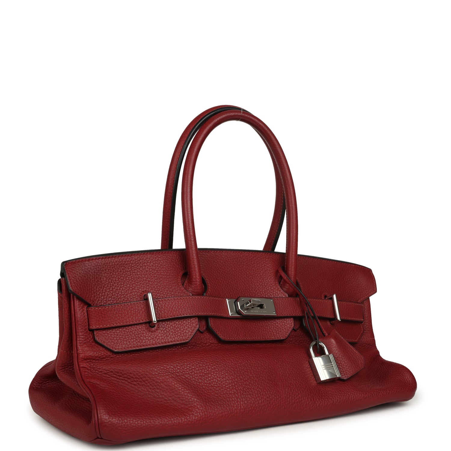 Vintage Hermes Shoulder Birkin 42 JPG Rouge H Clemence Palladium Hardware