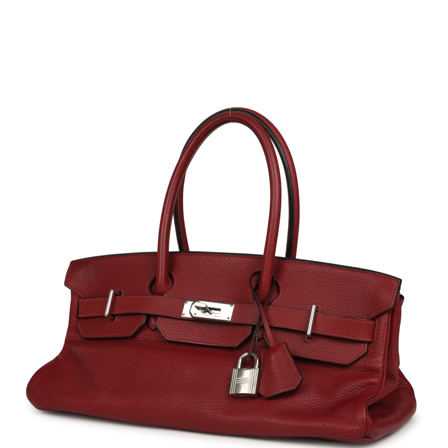 Vintage Hermes Shoulder Birkin 42 JPG Rouge H Clemence Palladium Hardware