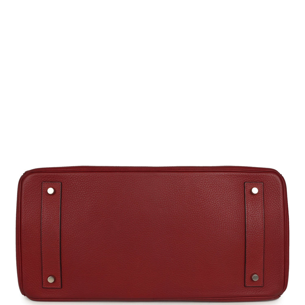 Vintage Hermes Shoulder Birkin 42 JPG Rouge H Clemence Palladium Hardware