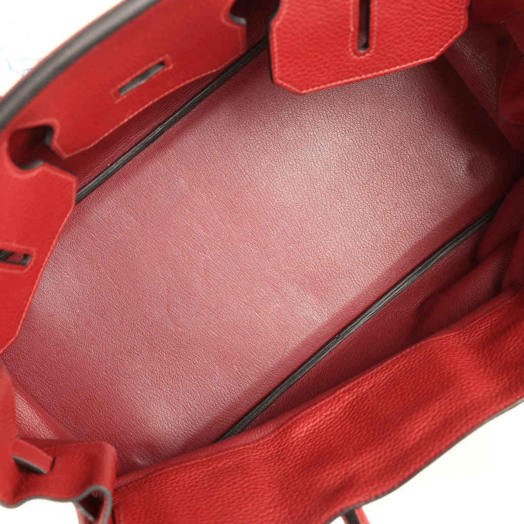 Vintage Hermes Shoulder Birkin 42 JPG Rouge H Clemence Palladium Hardware