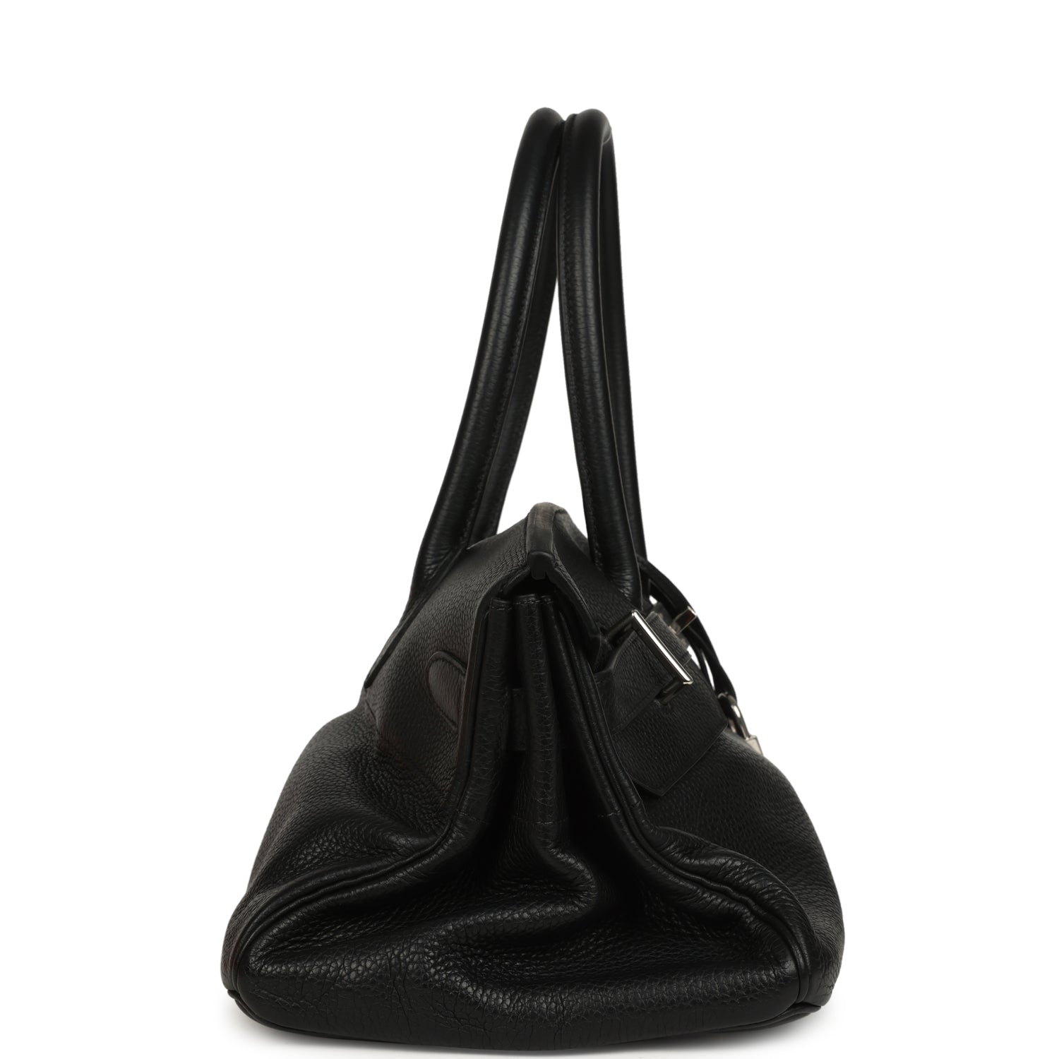 Vintage Hermes Shoulder Birkin 42 JPG Black Clemence Palladium Hardware