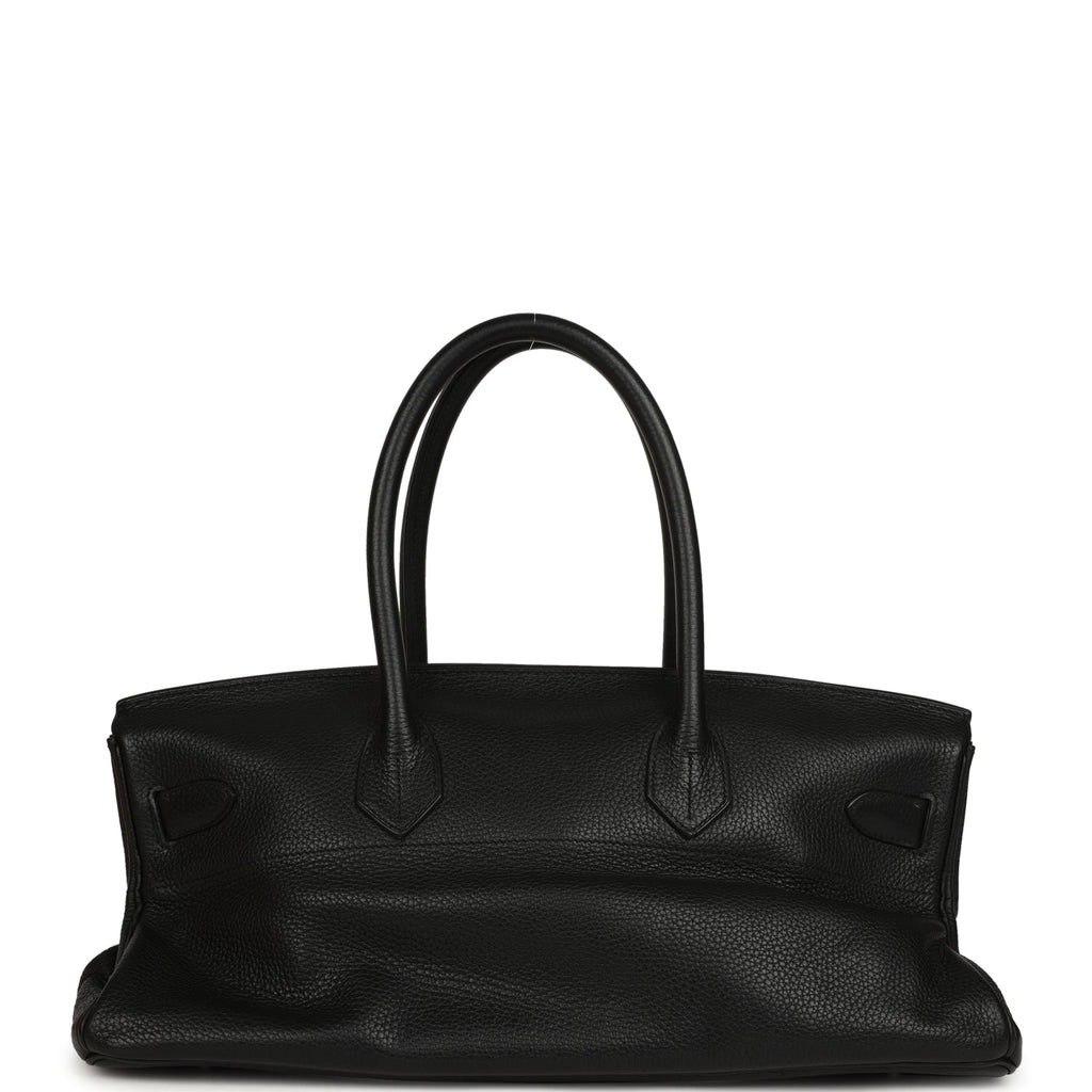 Vintage Hermes Shoulder Birkin 42 JPG Black Clemence Palladium Hardware