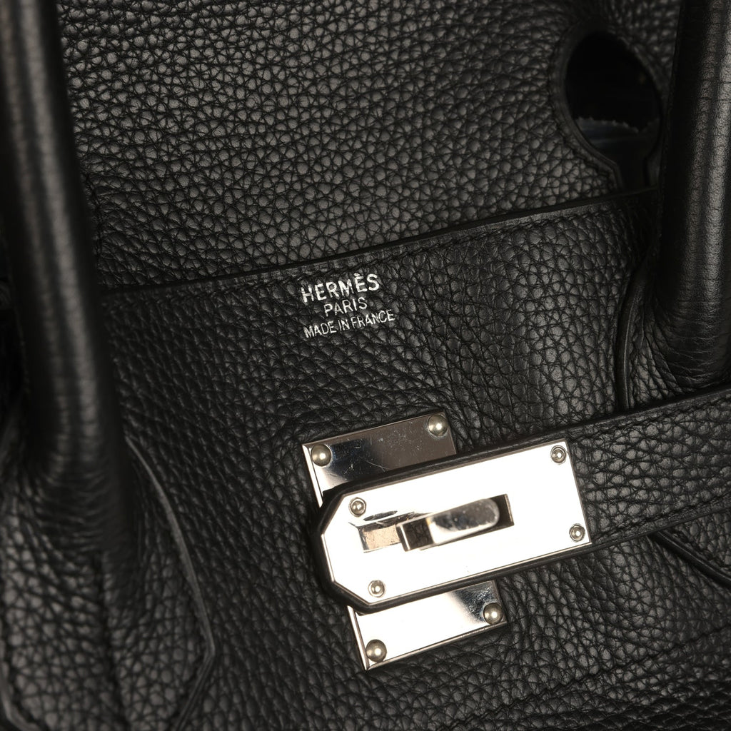 Vintage Hermes Shoulder Birkin 42 JPG Black Clemence Palladium Hardware