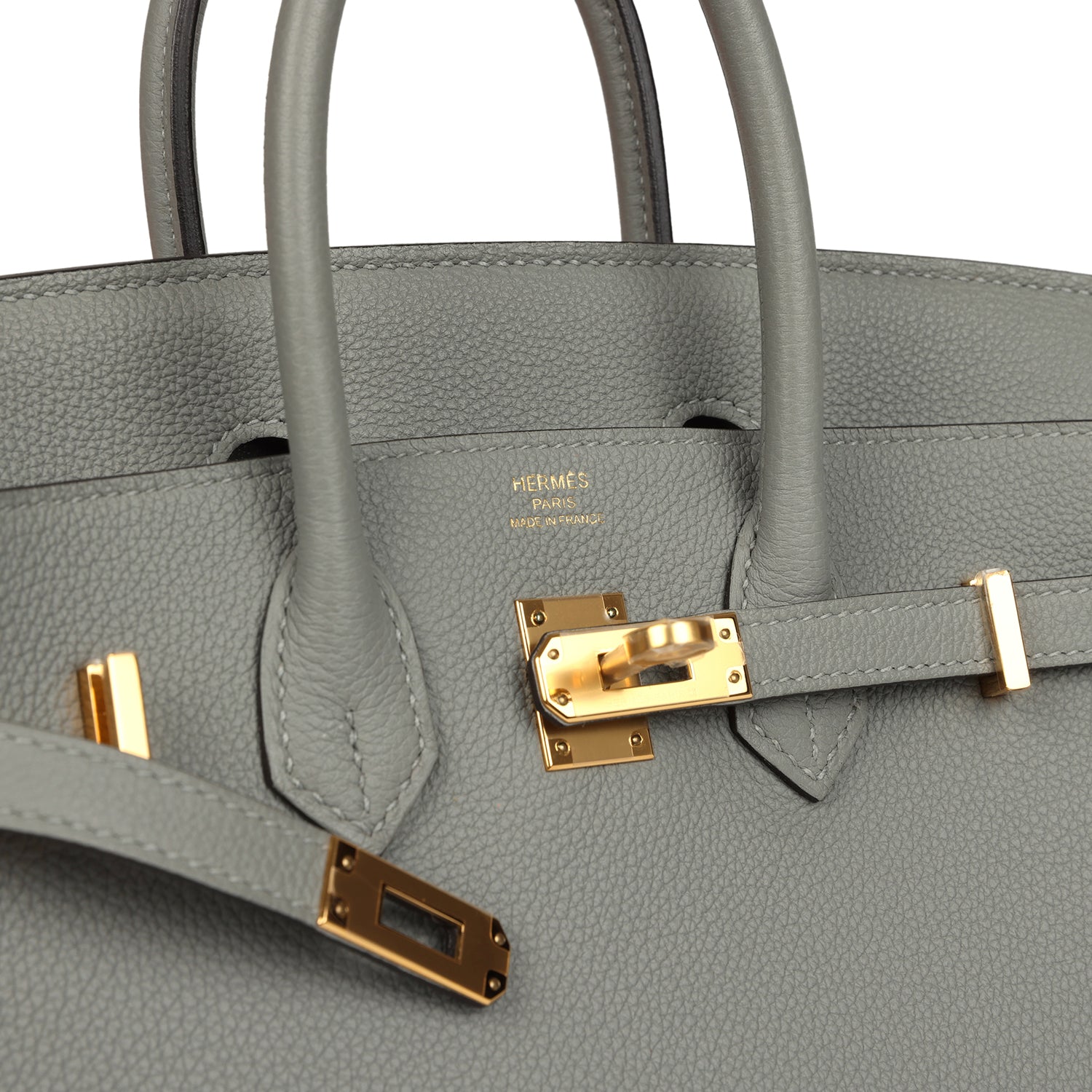 Hermes Birkin 25 Gris Mouette Togo Gold Hardware