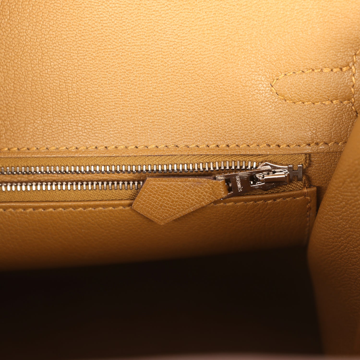 Pre-owned Hermes Birkin Sellier 25 Bronze Dore Madame Palladium Hardware