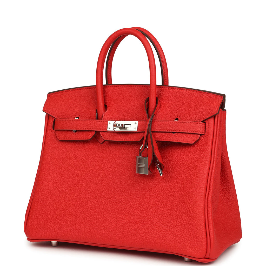 Hermes Birkin 25 Rouge de Coeur Togo Palladium Hardware
