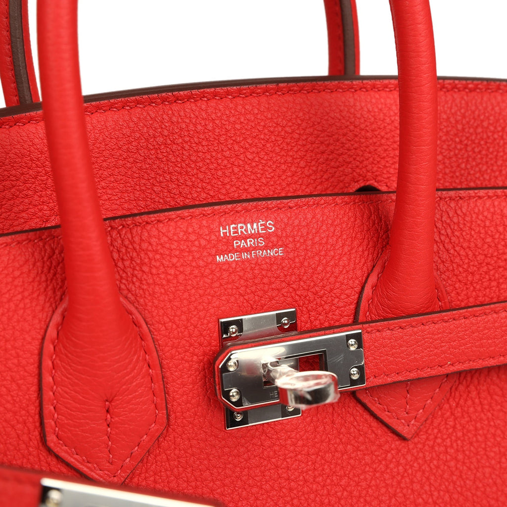 Hermes Birkin 25 Rouge de Coeur Togo Palladium Hardware