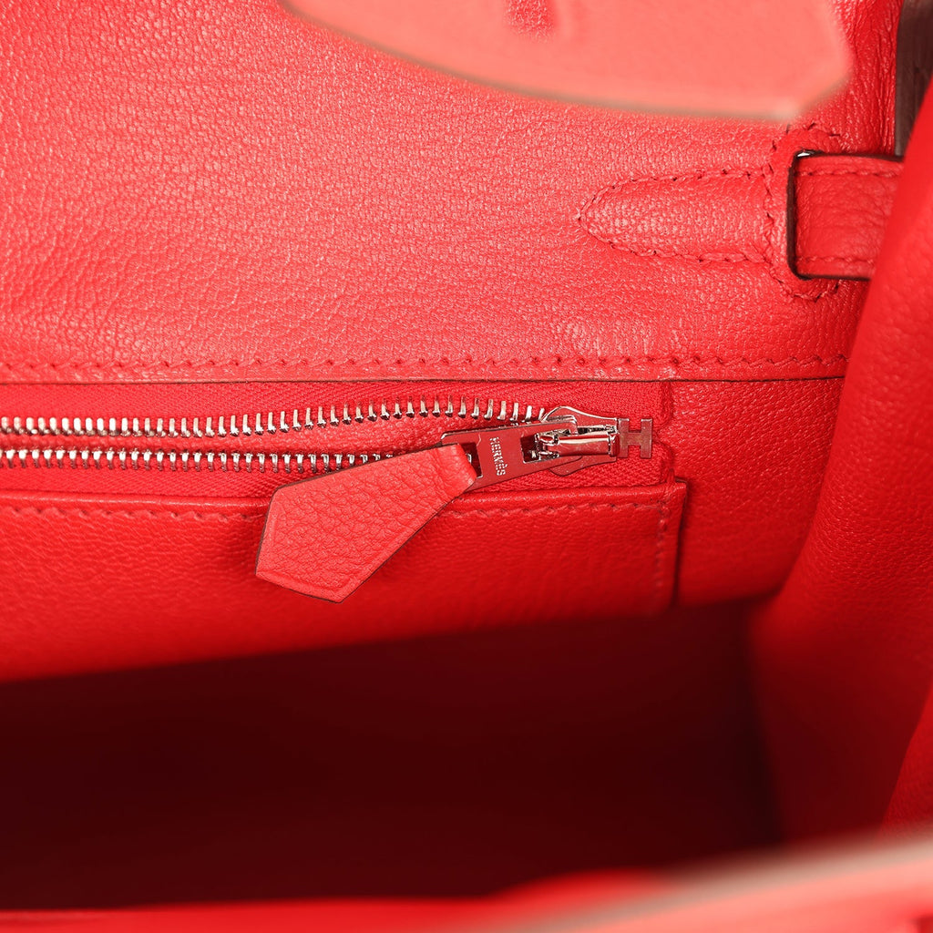 Hermes Birkin 25 Rouge de Coeur Togo Palladium Hardware