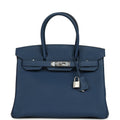 Hermes Birkin 30 Deep Bleu Togo Palladium Hardware