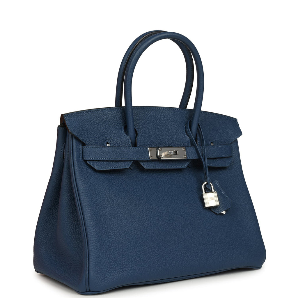 Hermes Birkin 30 Deep Bleu Togo Palladium Hardware
