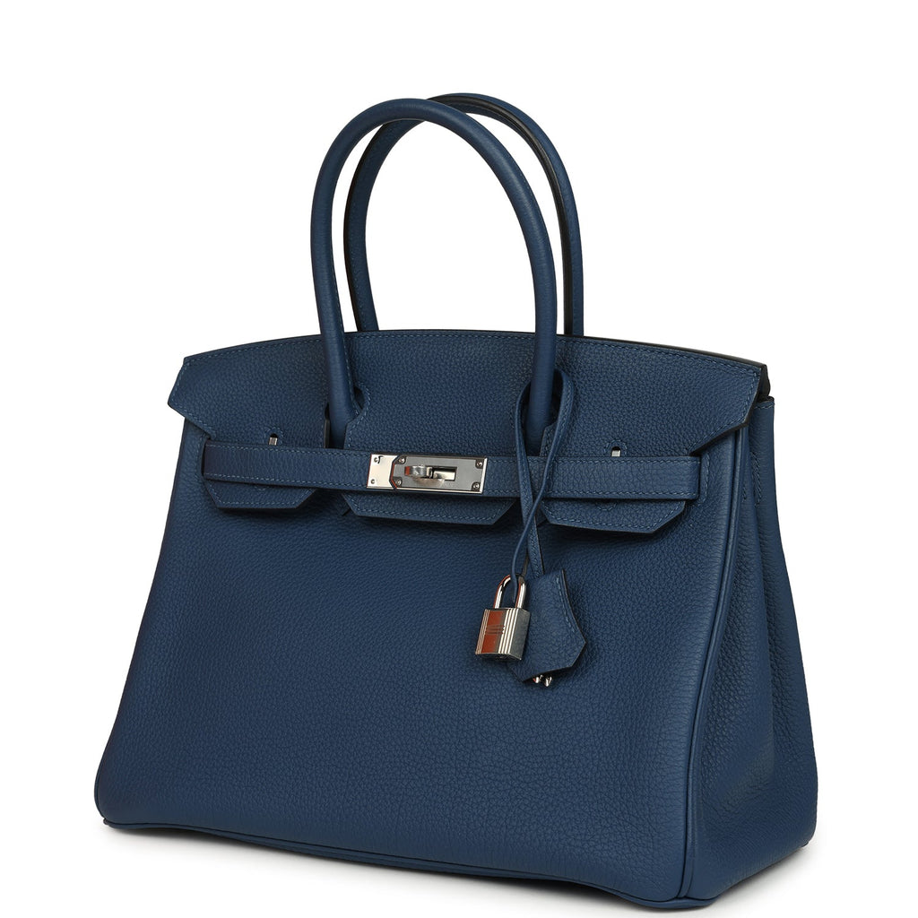 Hermes Birkin 30 Deep Bleu Togo Palladium Hardware