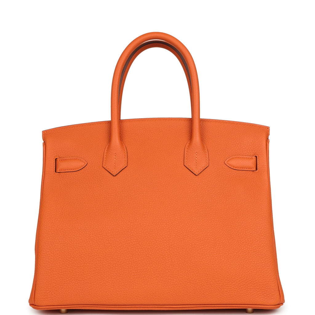 Hermes Birkin 30 Orange Togo Gold Hardware