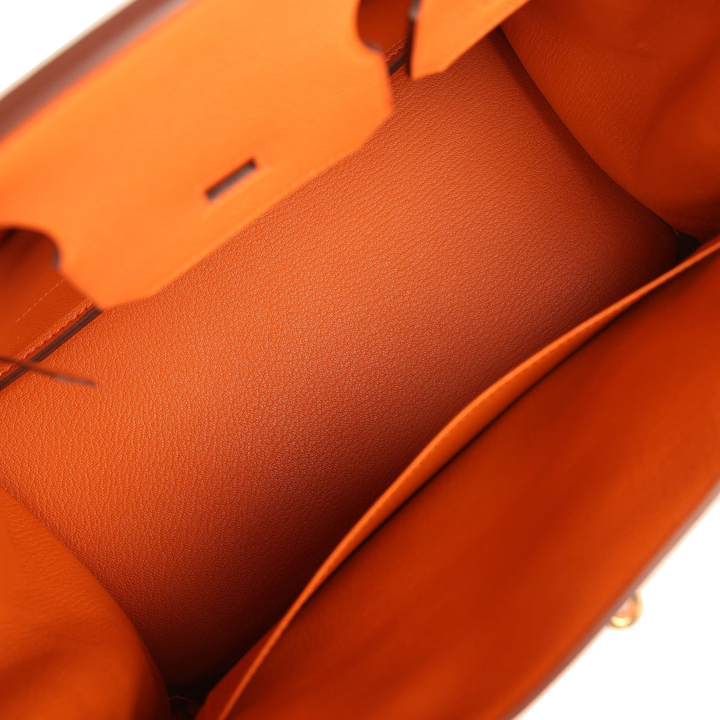 Hermes Birkin 30 Orange Togo Gold Hardware