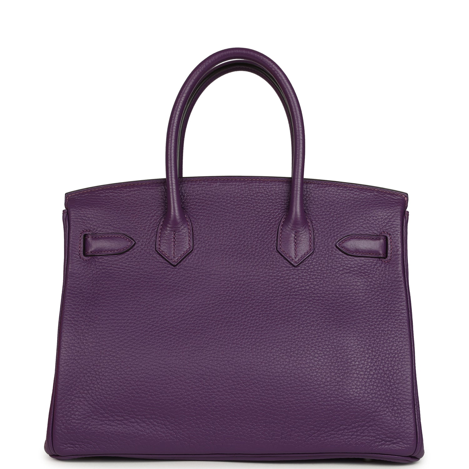 Pre-owned Hermes Birkin 30 UItraviolet Clemence Palladium Hardware