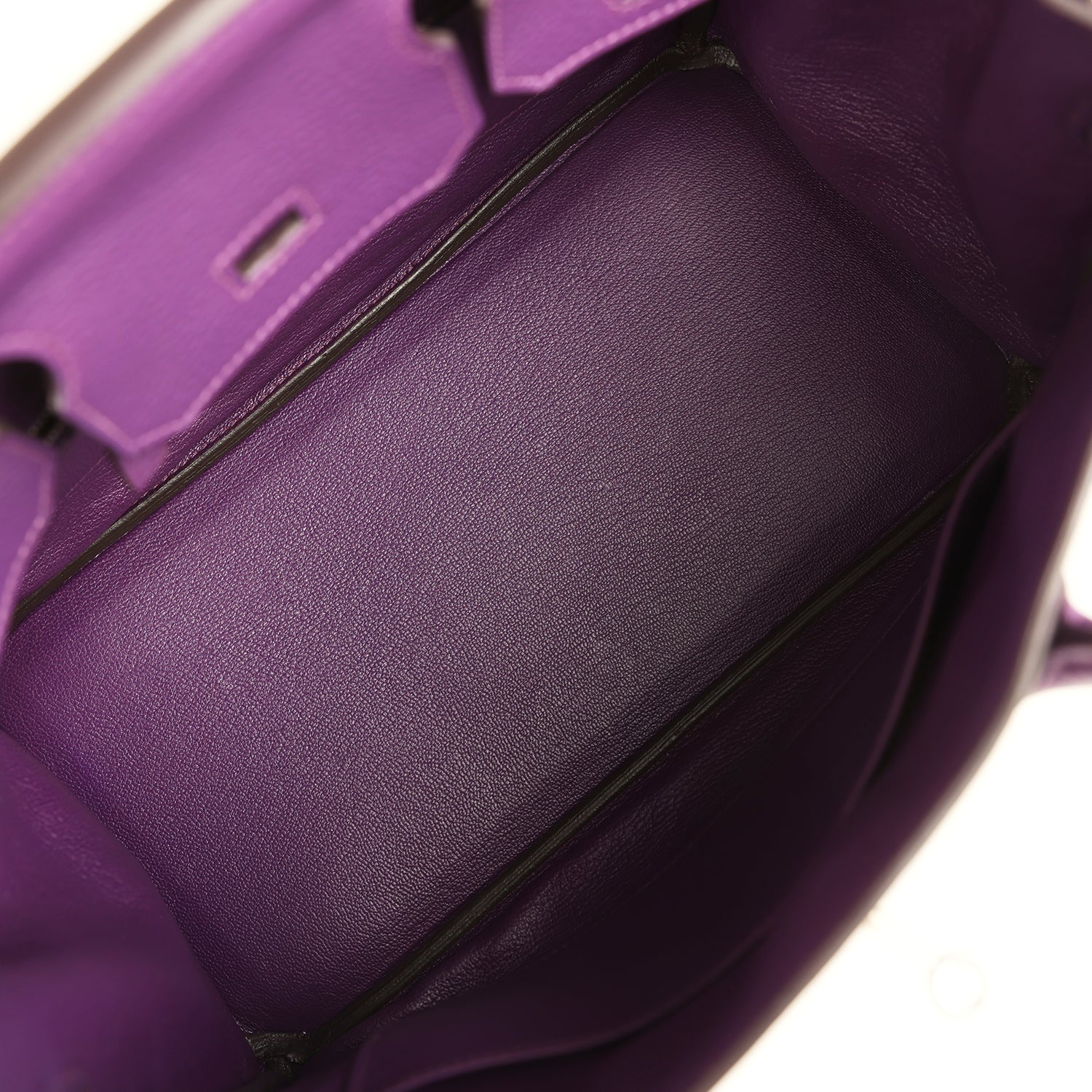 Pre-owned Hermes Birkin 30 UItraviolet Clemence Palladium Hardware