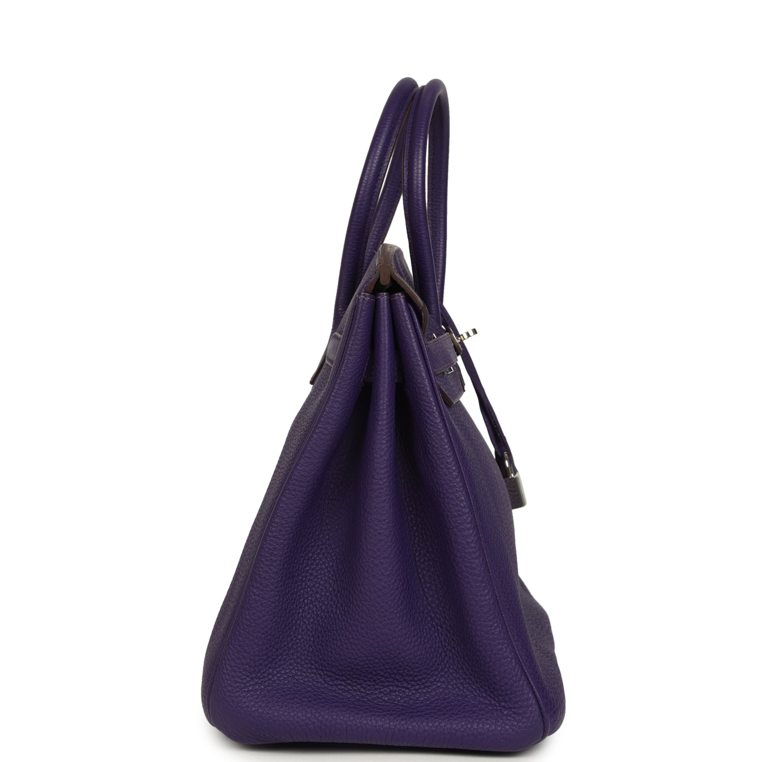 Pre-owned Hermes Birkin 35 Violet Togo Palladium Hardware