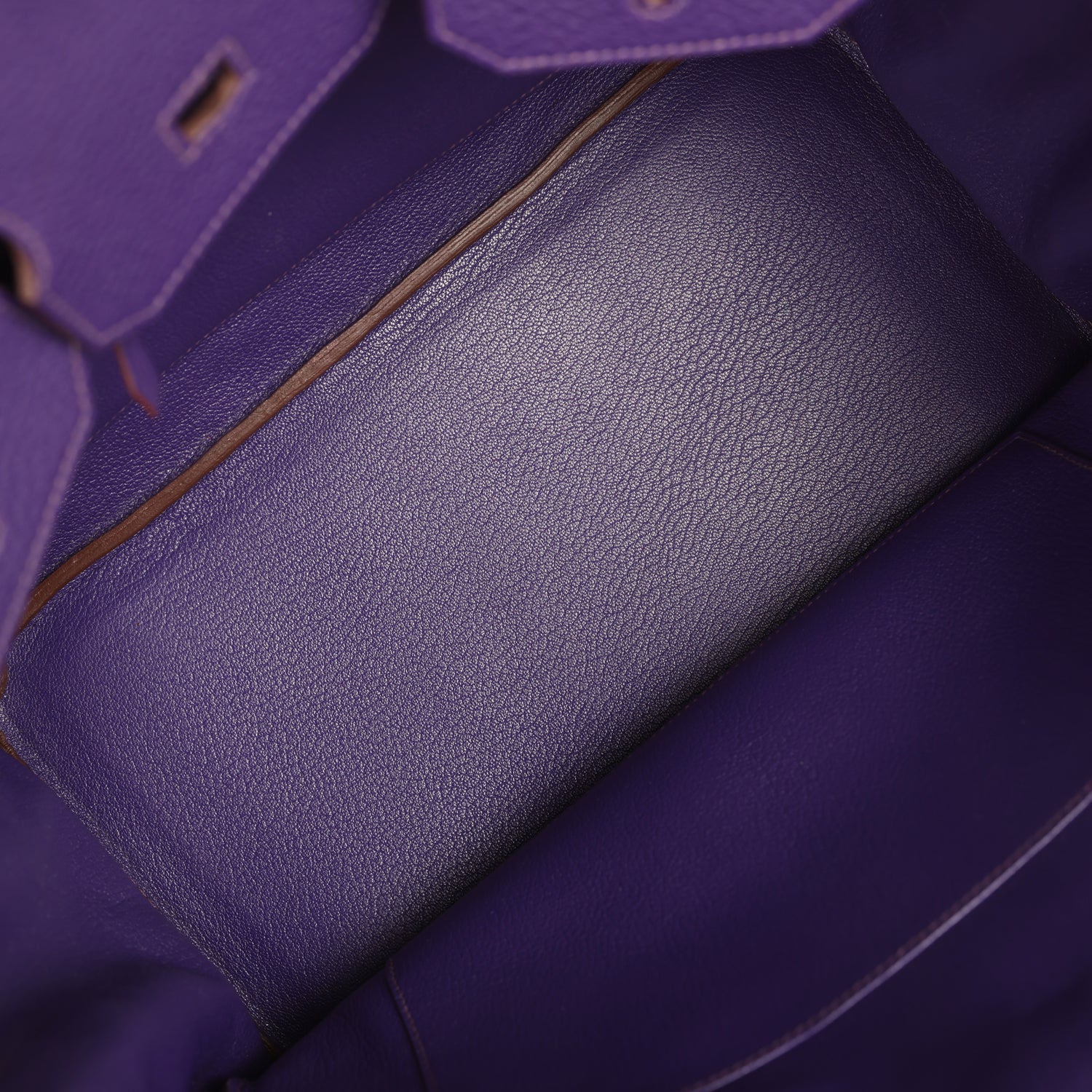 Pre-owned Hermes Birkin 35 Violet Togo Palladium Hardware