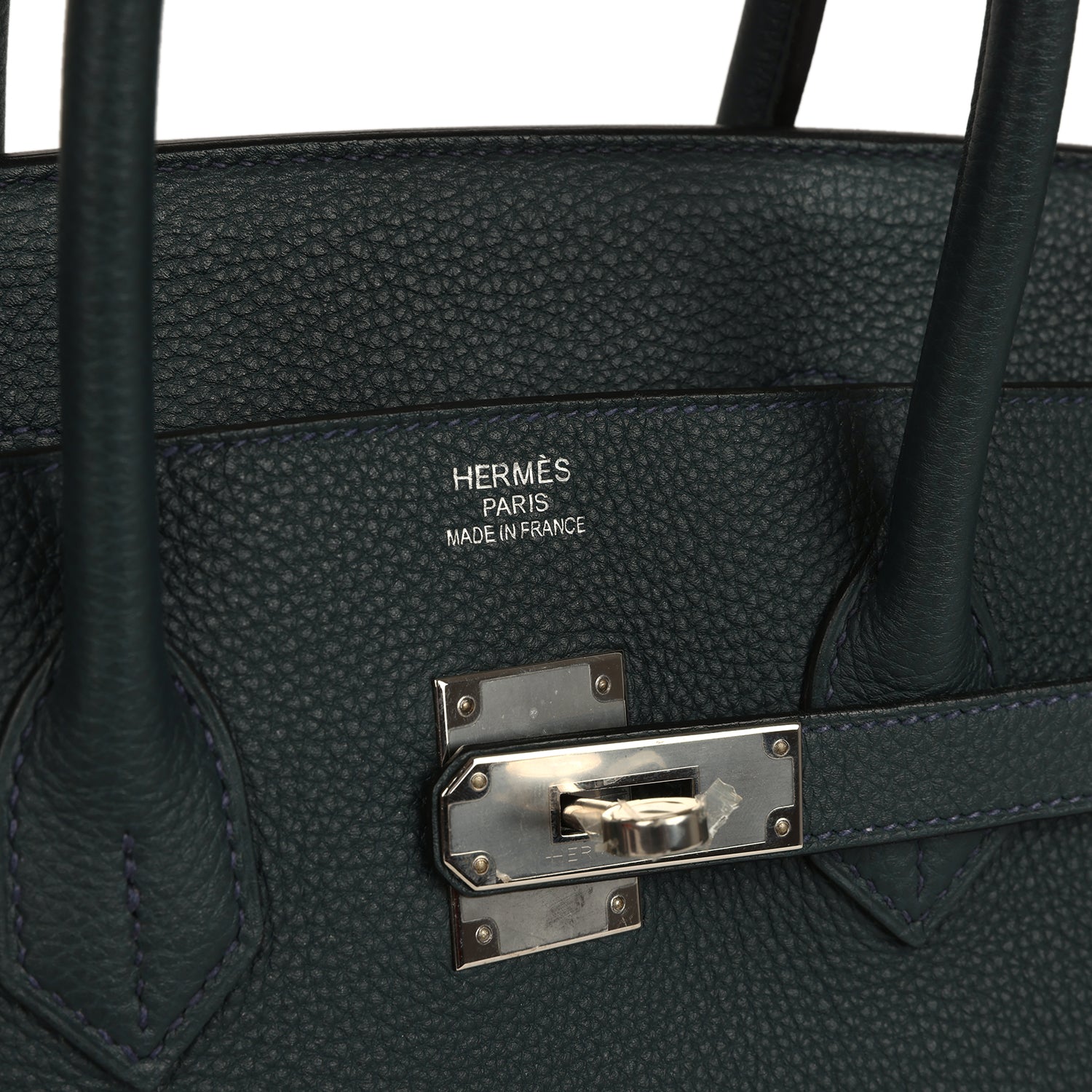 Pre-owned Hermes Birkin 35 Vert Rousseau Togo Palladium Hardware