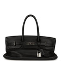 Vintage Hermes Shoulder Birkin 42 JPG Black Clemence Palladium Hardware