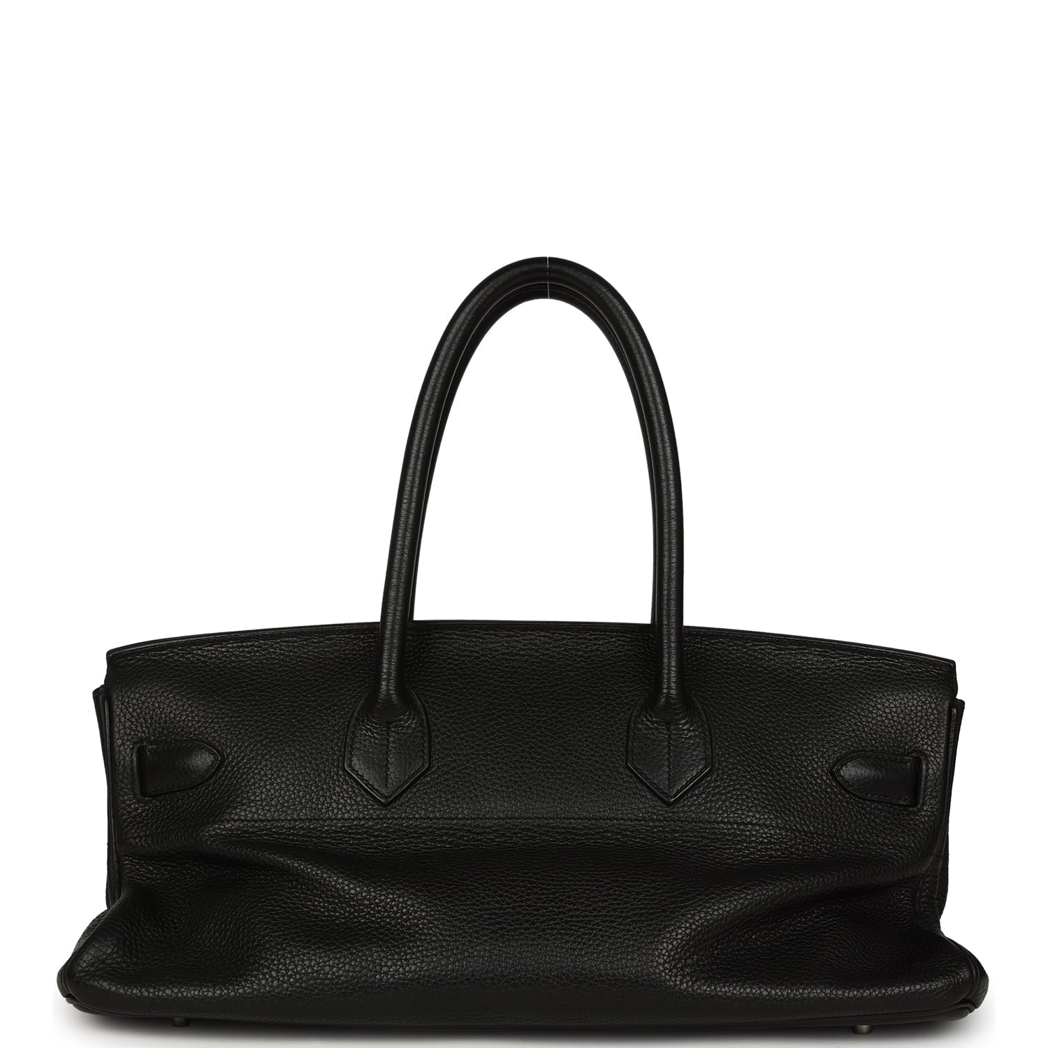 Vintage Hermes Shoulder Birkin 42 JPG Black Clemence Palladium Hardware